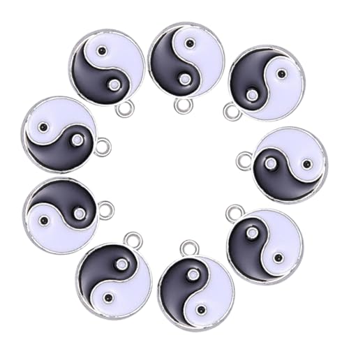 Beaupretty 9 Stück Teiliges Tai Chi Charms aus Langlebiger Beidseitig Bedruckter Anhänger für DIY Schmuckherstellung Wie Halsketten Armbänder Ohrringe und Schlüsselanhänger von Beaupretty