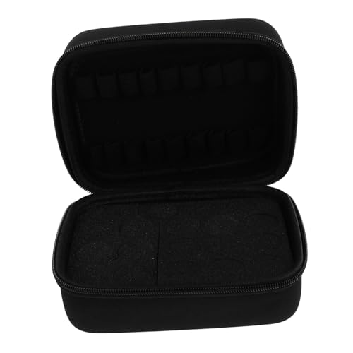 Beaupretty Ätherische Öle Aufbewahrungstasche Schwarz Multi Fach Organizer Stoßfest Reise Box für Flaschen und Nagellack Praktische Tragetasche mit Schutzfunktion und Übersichtlicher von Beaupretty
