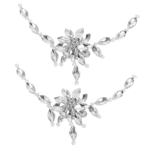 Beaupretty Abnehmbare Brautschuhe Clips mit Funkelnden Strassstein-schuhschnallen Handgefertigte Blumen-schmuckapplikationen für DIY High Heels Vielseitig Einsetzbar für Hochzeit und von Beaupretty