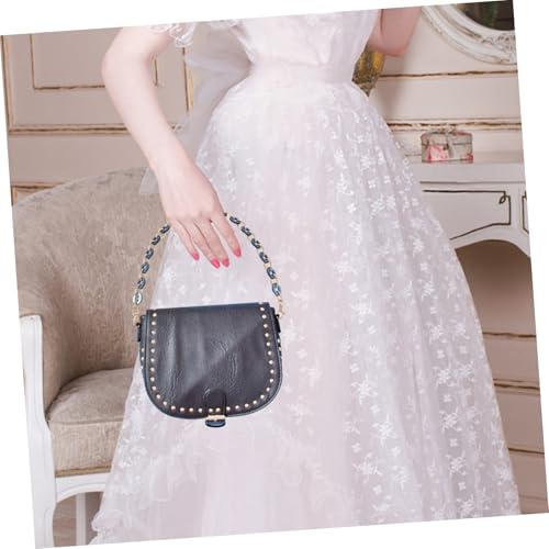 Beaupretty Abnehmbare Leichte Schultertaschenkette aus Perlmuttblauem Resin Modisches Vielseitiges Accessoire für Damenhandtaschen Passend für DIY Crossbody Abendtaschen von Beaupretty