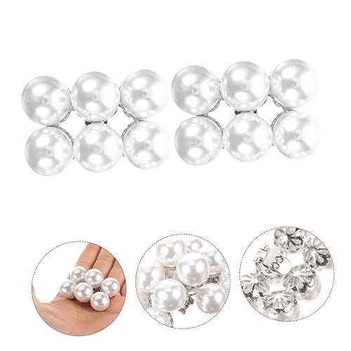 Beaupretty Abnehmbare Perlenschuhclips Metall Schuhbuckles mit Mehrfachperlen Verzierung für Hochzeit High Heels Sandalen Brautschuhe Schuhschmuck Accessoires für Damen von Beaupretty