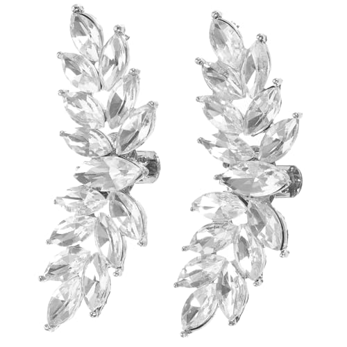 Beaupretty Abnehmbare Silberne Schuhclips Legierung Funkelnde Hochzeitsschuh Dekoration Vielseitig für Damen Pumps Sandalen Stiefel Schuhschnallen von Beaupretty