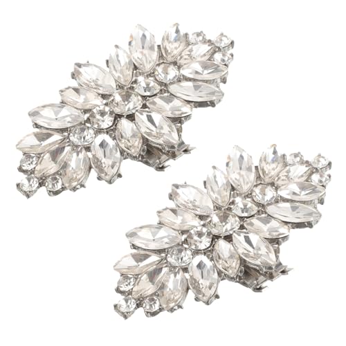 Beaupretty Abnehmbare Strass Schuhclips für Damen Hochzeitsschuh buckles mit Funkelnden Kristallen Vielseitige Schuhdekoration für Party Hochzeit und Alltag Silberfarbene DIY Accessoires von Beaupretty