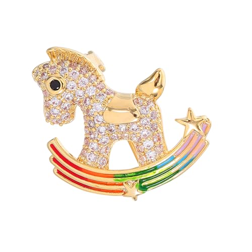 Beaupretty Adorable Regenbogen Pferde Brosche Anstecknadel Süßer Lapel Pin für Kleidung Hut Rucksack Vielseitiges Modisches Accessoire Personalisierter Schmuck von Beaupretty