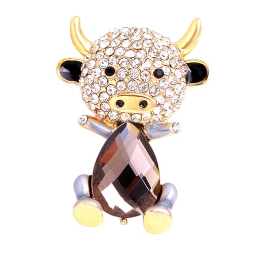 Beaupretty Alloy Brosche Form Eines Niedlichen Rinds Öl Stilvolle Anstecknadel für Frauen Ergänzung für Kleidung und Accessoires von Beaupretty