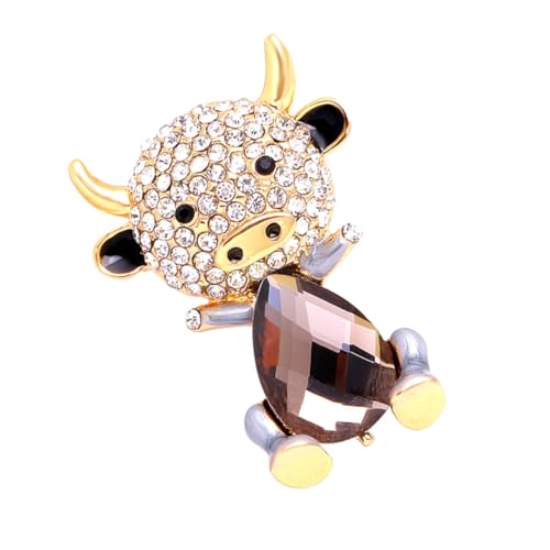 Beaupretty Alloy Damen Brosche Niedliche Öltropfen Anstecknadel im Kuh Design Modisches Schmuckstück für Kleidung Taschen Schals und Anlässe Wie Hochzeit Geburtstag Weihnachten von Beaupretty
