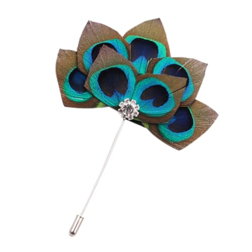 Beaupretty Alloy Federbrosche Pfauenmotiv Anstecknadel Ethno Stil Schmuck für Damen Kleidung Dekoration von Beaupretty
