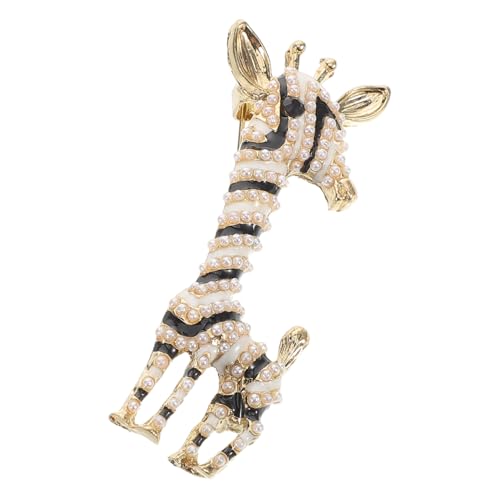 Beaupretty Alloy Giraffenbrosche mit Eleganten Kunstperlen Leichter Tier anstecker für Damen Einzigartige Modeschmuck brosche für Kleider Alltag und Festliche Anlässe von Beaupretty