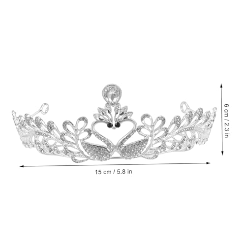 Beaupretty Alloy Tiara Krone mit Design Strassbesetztes Braut Haarschmuck für Hochzeit Fotoshooting Party Silbernes Diadem für Mädchen und Damen Zufällige Farbe Zufällige Farbe von Beaupretty