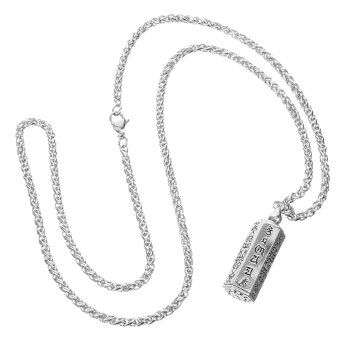 Beaupretty Anhänger Kette Kupfer Versilbert Langlebig Buddha Zeichen Unisex Schmuck Modisch für Herren und Damen von Beaupretty