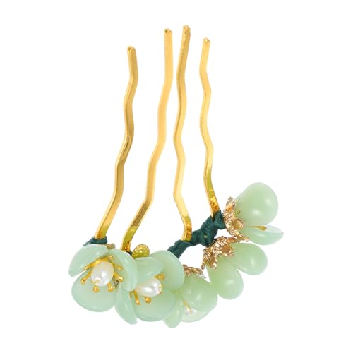Beaupretty Antike Blüten Haarstab Jade Haarnadel Chinesisch Hanfu Haarschmuck Klassisch Retro Hochzeit Party Schmuck von Beaupretty
