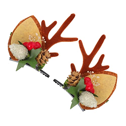 Beaupretty Antler Hair Clips Weihnachten Haarschmuck Rentier Geweih Haarspangen für Damen Mädchen Festliche Haardeko Leicht und Langlebig für Weihnachtsfeier Cosplay Alltag von Beaupretty