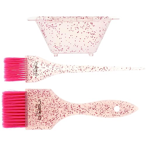 Beaupretty Rot Haarfärbemittel Haarfärbe-Set Haarfärbe-Farbpinsel Und Schüssel-Set Haarfärbepinsel Mischschüssel Für Haartönung Farbapplikator Rosa Haarfärbebürste Anzüge Für Männer von Beaupretty