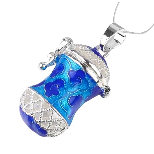 Beaupretty Aromatherapie-anhänger Aus Kupferlegierung Öldiffusor-halter Diy-perlen-halskette Mit Parfümbehälter Etui Für Selbstgemachte Schlüsselband-anhänger Blau von Beaupretty