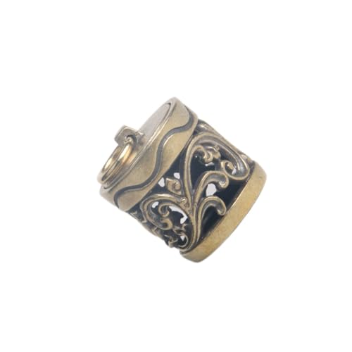 Beaupretty Aromatherapie Halskette Offenes Aroma Anhänger Messing Kleiner Duftdiffusor für Ätherische Öle für DIY Schlüsselanhänger und Taschenanhänger von Beaupretty