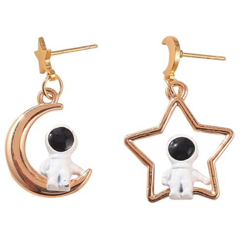 Beaupretty Asymmetrische Damen Ohrringe Mond Stern Hohl Drop Design Leicht Schmuck Teen Mädchen Geschenk von Beaupretty