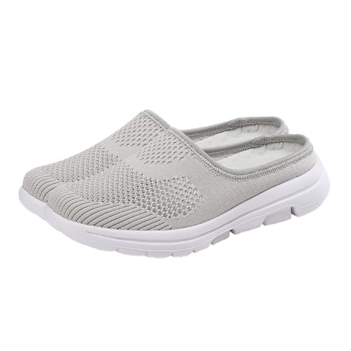 Beaupretty Atmungsaktive Damen Hausschuhe Mesh Half Slipper Leicht Sweat absorption Sommer Schuhe Bequeme Freizeit Pantoletten für Alltag und Reise von Beaupretty