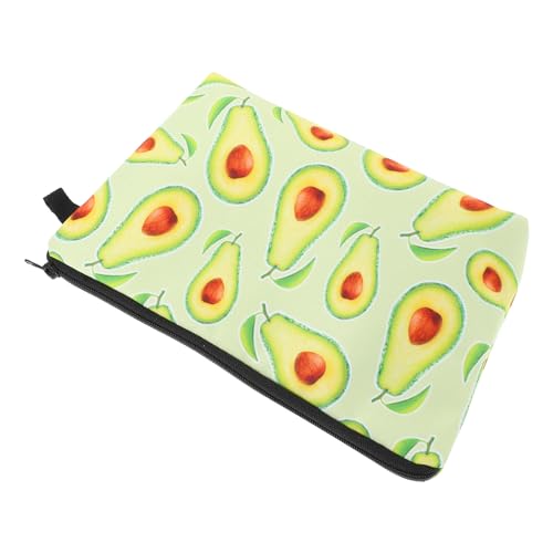Beaupretty Avocado Muster Kosmetiktasche Multifunktionale Aufbewahrungstasche für Damen für Toilettenartikel und Mehr Strapazierfähiges Material für Reisen und Alltag von Beaupretty