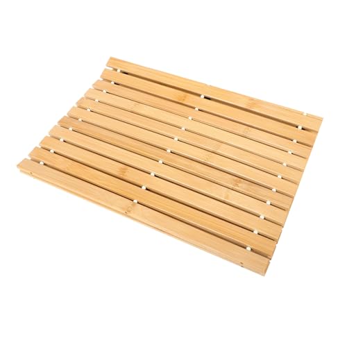 Beaupretty Badezimmer-bodenmatte Aus Bambus Bodenmatten Faltbare Bambusmatte Spa-matte Für Die Badewanne Faltbare Bodenmatte Duschmatte Aus Bambus, Faltbar Badewannen-spa-matte Khaki Bambus von Beaupretty