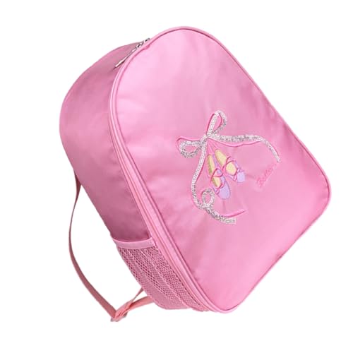 Beaupretty Ballett-Rucksack Mit Stickerei Für Mädchen Tanz-reiserucksack Aus Nylon Und Polyester Tanzschuhe-Aufbewahrungstasche Mit Seitentaschen Und Innentasche Wasserabweisende Außenseite g von Beaupretty