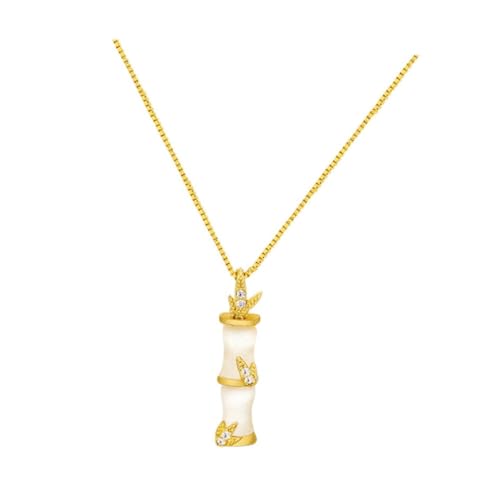Beaupretty Bambus Glieder Halskette Leichtes Lustiges Damen Schmuckstück mit Einfachem Bambus Anhänger Geeignet für Party Festival und Alltag Angenehmer Hautkontakt Choker Alternative von Beaupretty