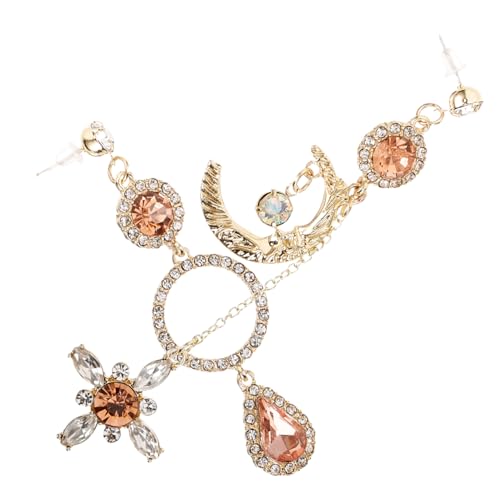 Beaupretty Barock Mond Ohrringe Damen Vintage Lang Asymmetrisch Anhänger Luxuriöses Design Stilvoller Tassel Schmuck für Frauen und Mädchen von Beaupretty
