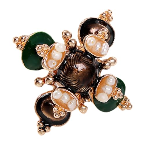 Beaupretty Barock Perlen Kreuz Brosche Damen Anstecknadel Eleganter Schmuck für Jacken Mäntel Corsage Geschenkidee für Frauen zu Geburtstag Hochzeit Valentinstag Weihnachten von Beaupretty