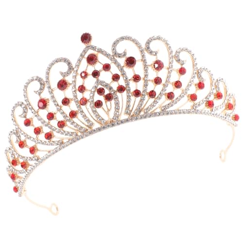 Beaupretty Barock Strass Krone Damen Hochzeit Braut Diadem Party Kopfschmuck mit Langlebiger Stabil und Geeignet für Geburtstagsfeier und Festliche Anlässe von Beaupretty