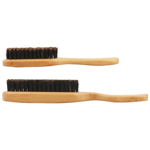 Beaupretty 2St Männer Bartbürste Bartpflegebürste hairbrush haarbürsten männliche Bartbürste Friseurbürste groß hölzerner Kamm Reinigungskamm Rasierpinsel Mann Stylingbürste von Beaupretty