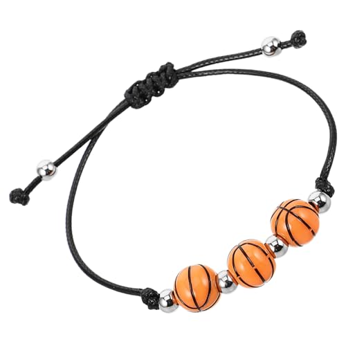 Beaupretty Basketball-perlenarmband Charm-armbänder Verstellbares Basketball-armband Basketball-geschenke Für Männer Und Fans Schnurarmband Mit Basketball-perlen-design von Beaupretty