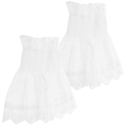 Beaupretty Spitzenarmmanschetten Für Damen Abnehmbar Aus Baumwolle Verstellbar Für Pullover Bluse Mantel Frauen Teens Rüschenmanschetten von Beaupretty