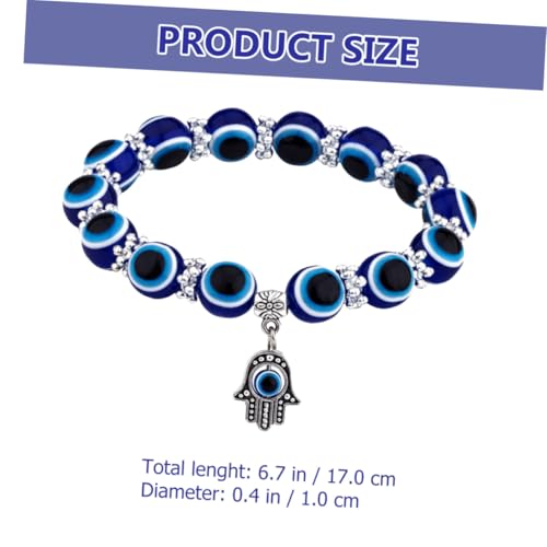 Beaupretty Beaded Evil Eye Armband Blaues Auge Charm Schmuck Unisex Verstellbar Modisch Komfortabel Für Damen Herren Jungen Mädchen von Beaupretty