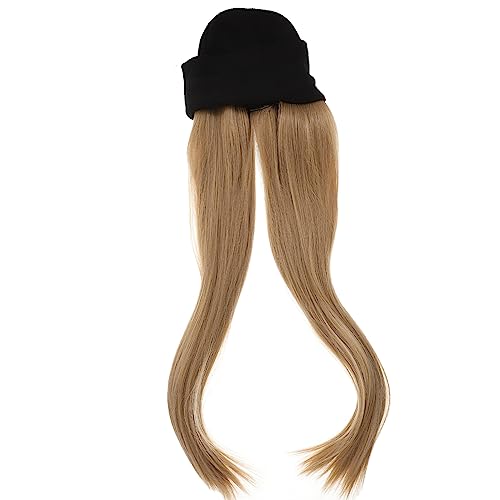 Beaupretty Mütze Perücke Haarperücke Für Perücke Hut Hutperücke Mit Langen Haaren Beanie-hut-perücke Für Damen Hut Mit Haaren Für Kopfbedeckung Fräulein Ein Stück Hochtemperaturdraht von Beaupretty