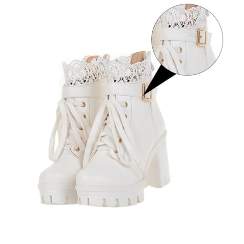 Beaupretty Stiefel Damen Kurz Schuhe Mit Hohen Absätzen Und Dicken Sohlen Aus Hochwertigem Pu Atmungsaktiv Und Leicht Sitz Für Füße von Beaupretty