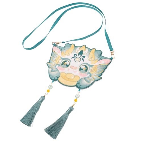 Beaupretty Bestickte Handtasche Mit Drachendruck Umhängetasche Aus Polyester Für Damen Reisetasche Mit Traditionellem Chinesischen Motiv Süße Tasche Für Täglichen Gebrauch von Beaupretty