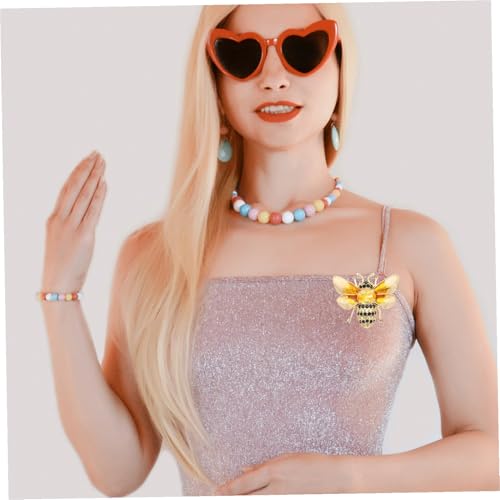 Beaupretty Bienenbrosche Anstecknadel Goldfarben Kleine Brosche für Kleidung Schals Hüte Glatte Verschleißfeste Oberfläche Damen Modeaccessoire Geschenk für Freundin Mutter Freundinnen von Beaupretty