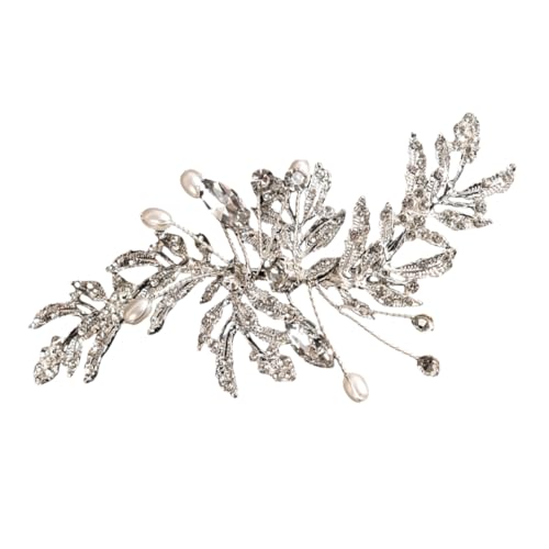 Beaupretty Blattförmige Brosche für Hochzeitskleider Anstecknadel mit Funkelnden Rhinestones Vielseitiges Accessoire für Taschen Hüte Silberfarbene Brosche für Besondere Anlässe von Beaupretty