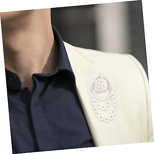 Beaupretty Blütenbrosche mit Perlen Hochwertige Stoff Anstecknadel für Damenjacken Kostüme Schals und Hüte Langlebige Kleidungsbrosche als Stilvolles Accessoire und von Beaupretty