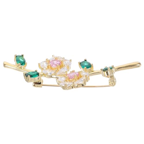 Beaupretty Blütenbrosche mit Pflaumenblütenmotiv Klassische Leichte Damen Brosche aus Funkelndem Elegantes Accessoire für Mäntel Schals und Pullover Zeitloser Schmuck für Festliche Anlässe von Beaupretty