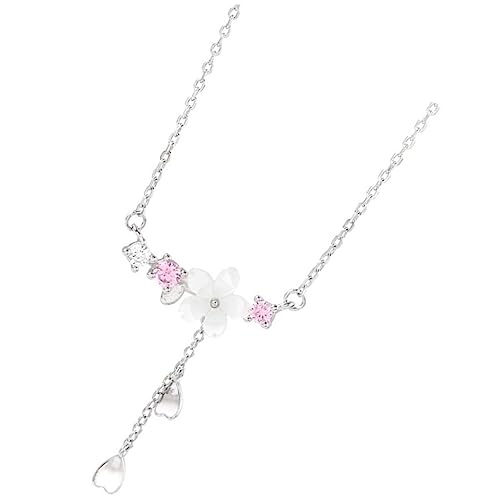 Beaupretty Blütenhalskette für Frauen Bezaubernde Kirschblüten Anhänger Halskette Hochwertigem für Partys und Alltag Tolles Schmuckstück für Besondere Anlässe von Beaupretty