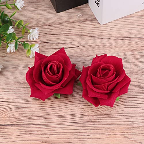 Beaupretty Rosafarbene Haarnadel Für Mädchen Blumen-haarschmuck Alligator-haarspangen Für Frauen Rosenblütenclips Für Das Haar Rosenhaar Rote Rose Haarspange Braut Einstellen Schüttgut von Beaupretty