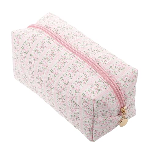 Beaupretty Große Kosmetiktasche Im Floral Design Tragbare Make-up-Organizer Für Und Täglichen Gebrauch Geräumige Toilettentasche Für Damen Und Mädchen Pinke Ästhetik von Beaupretty