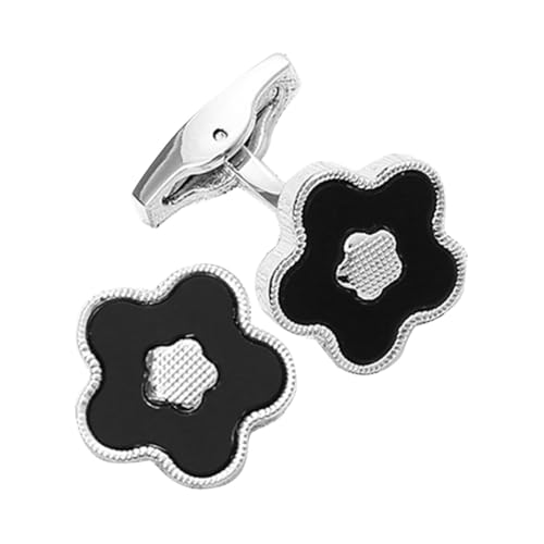 Beaupretty Blumen Manschettenknöpfe für Herren Metall Manschettenknöpfe für Anzug und Hemd Hochzeitsaccessoire für Besondere Anlässe und Geschäftliche Veranstaltungen von Beaupretty