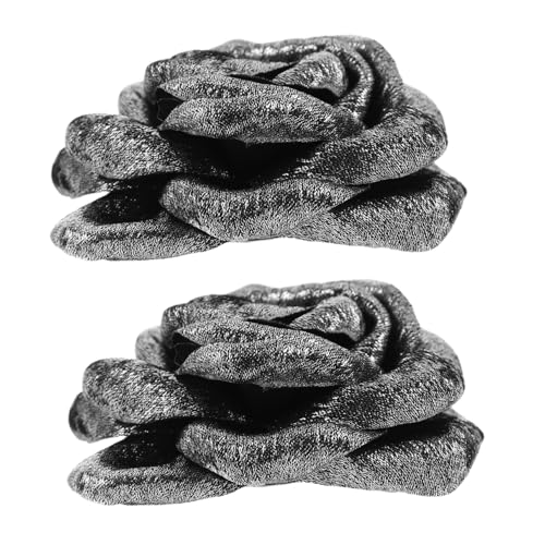 Beaupretty Blumen Schuhclips für Damen Dekorationsschnallen für High Heels und Hüte Handgefertigte Accessoires für Hochzeiten und Partys Silber von Beaupretty