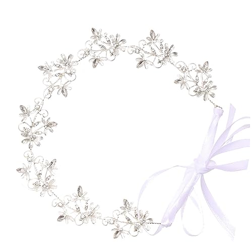 Beaupretty Blumenstirnband Stirnband Florale Haarschmuck Haargummis Für Frauen Strass-stirnbänder Für Frauen Hochzeitskopfband Damen Stirnbänder Legierung Perle Fräulein Mädchen von Beaupretty