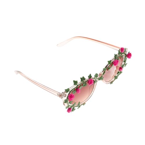 Beaupretty Blumen-sonnenbrille Für Damen Und Herren Stylische Uv-sichere Sonnenbrille Mit Blumen- Für Partys Festivals Und Alltag Bequeme Und Langlebige Pc-materialien Verschiedenen Farben von Beaupretty