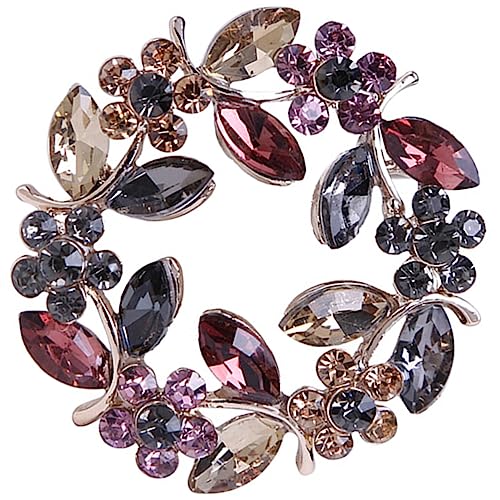 Beaupretty Strass Blume Brosche Pin Glitzer Floral Revers Pin Frauen Brosche Schmuck Blumenbrosche Brosch Strassbrosche von Beaupretty