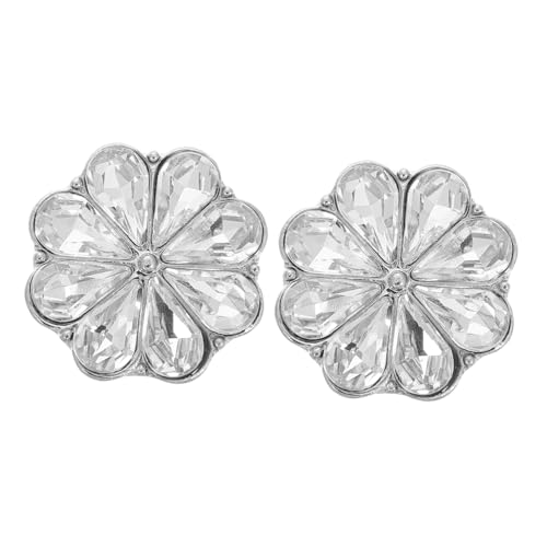 Beaupretty Blumenförmige Manschettenknöpfe mit Funkelnden Strasssteinen Modisches Schmuckaccessoire für Hemden Langlebige Metallverarbeitung Veredelung für Business und Festmode von Beaupretty