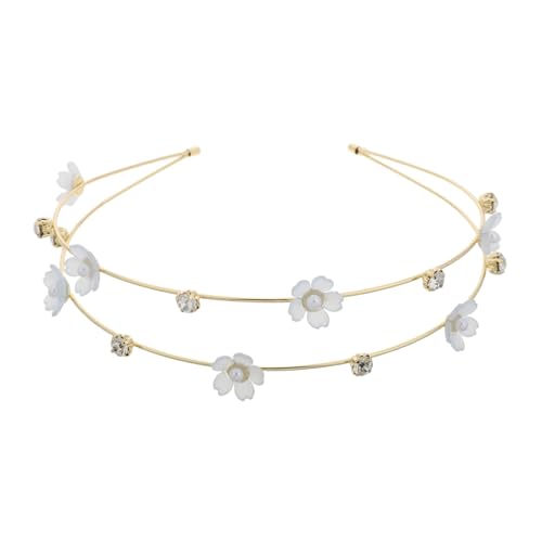 Beaupretty Blumenkopfband Für Frauen Doppelstöckiger Haarreif Mit Strass Für Festivals Cosplay Und Besondere Anlässe Stilvolles Haarschmuck Für Mädchen Und Damen von Beaupretty