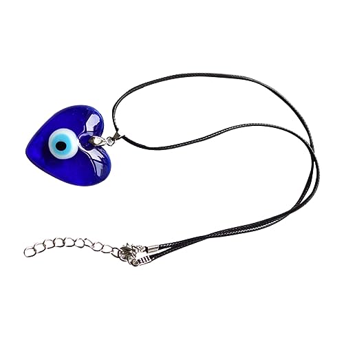 Beaupretty Böser Blick Anhänger Halskette Damen Teen Mädchen Schmuck Glas Herzförmiger Blaues Auge Anhänger Türkischer Stil für Freundin Mutter von Beaupretty